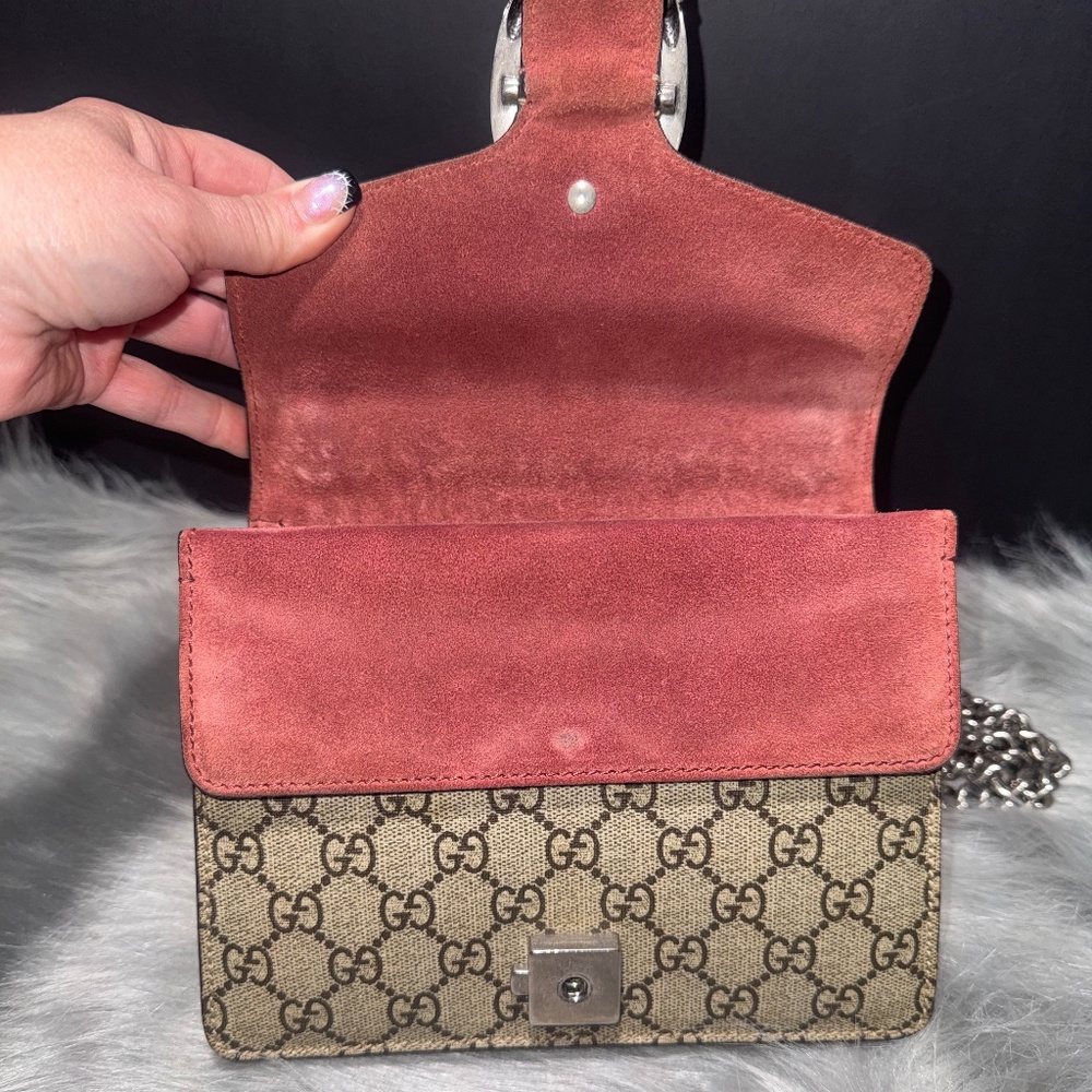 ***SOLD***Gucci Supreme Red Bloom Dionysus Shoulder/Crossbody - Picture 8 of 14